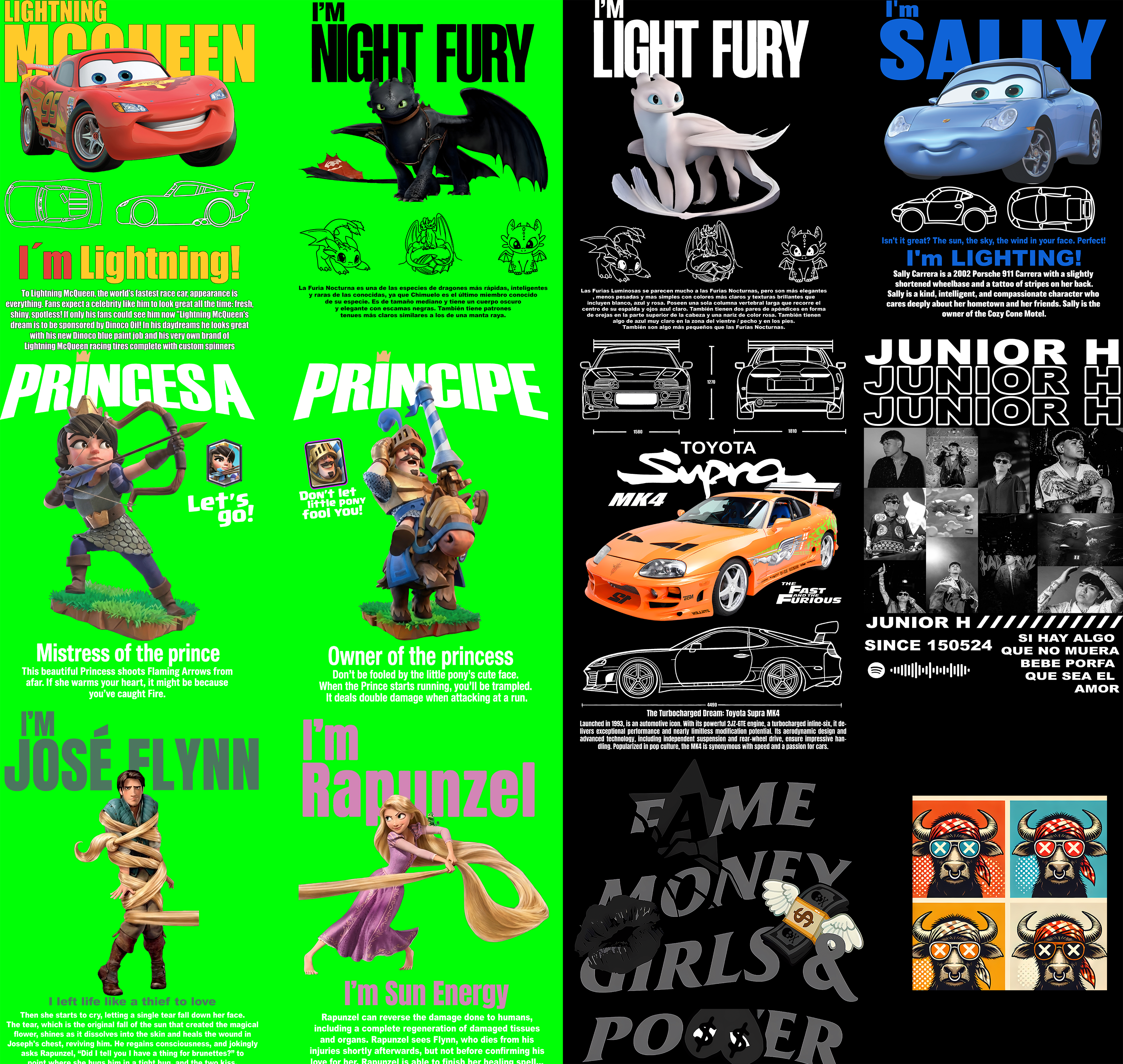 Vista previa del pack de diseños del plan de 350 pesos